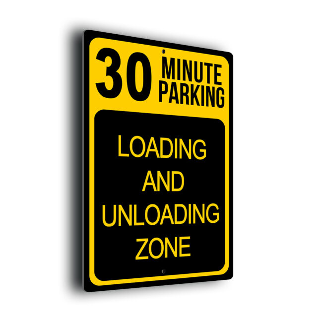 30 Minute Parking Sign P30L276-Yellow 30 Minute Parking Sign