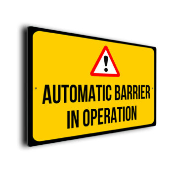 Automatic Barrier Sign