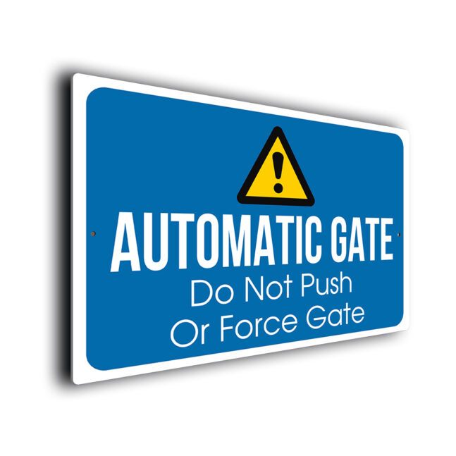 Automatic Gate Sign ATG265-Blue Blue Automatic Gate Sign