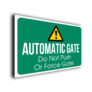 Green Automatic Gate Sign