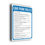 Car Park Rules Sign