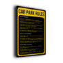 Car Park Rules Sign