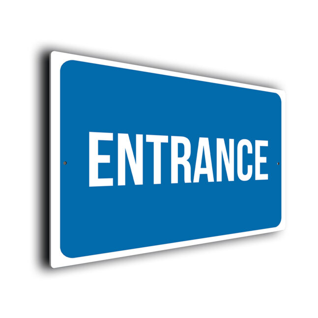 Entrance Sign ENT258-Blue Blue Entrance Sign