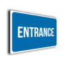 Blue Entrance Sign