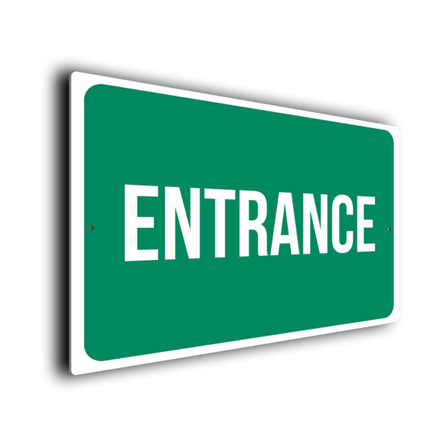 Entrance Sign ENT258-Green Green Entrance Sign