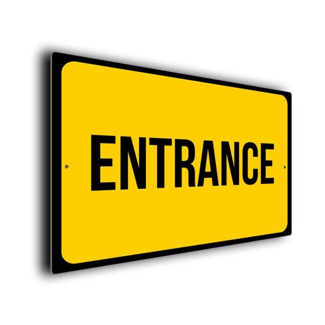Entrance Sign ENT258-Yellow Yellow Entrance Sign