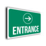 Green Directional Entrance Sign