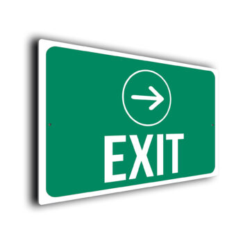 Green Directional Exit Sign