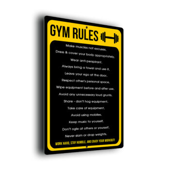 Custom Gym Rules Sign