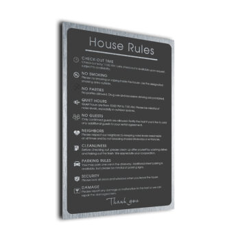 Personalised House Rules Sign for Airbnb & Holiday Homes