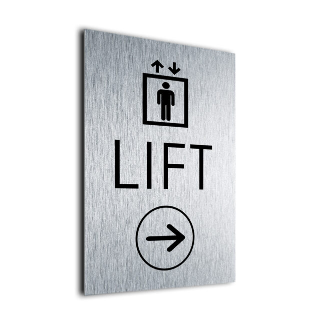LiFt Directional Sign LDS282-Silver and Black Custom Lift Directional Sign