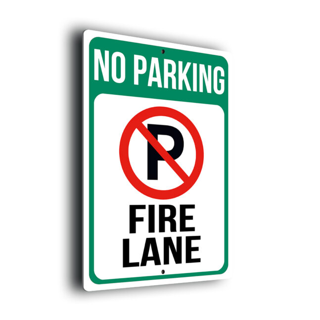 No Parking Fire Lane Sign Green No Parking Fire Lane Sign