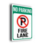 No Parking Fire Lane Sign