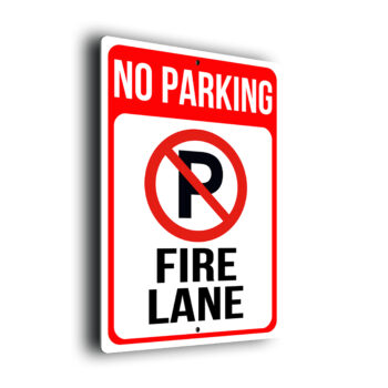 No Parking Fire Lane Sign