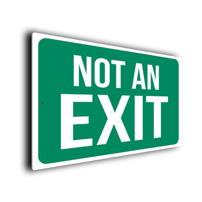 Not Exit Sign NEXT260-Green Green Not Exit Sign