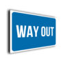 Blue Way Out Sign