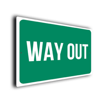 Green Way Out Sign