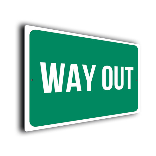 Way Out Sign WOU261-Green Green Way Out Sign