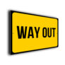 Yellow Way Out Sign